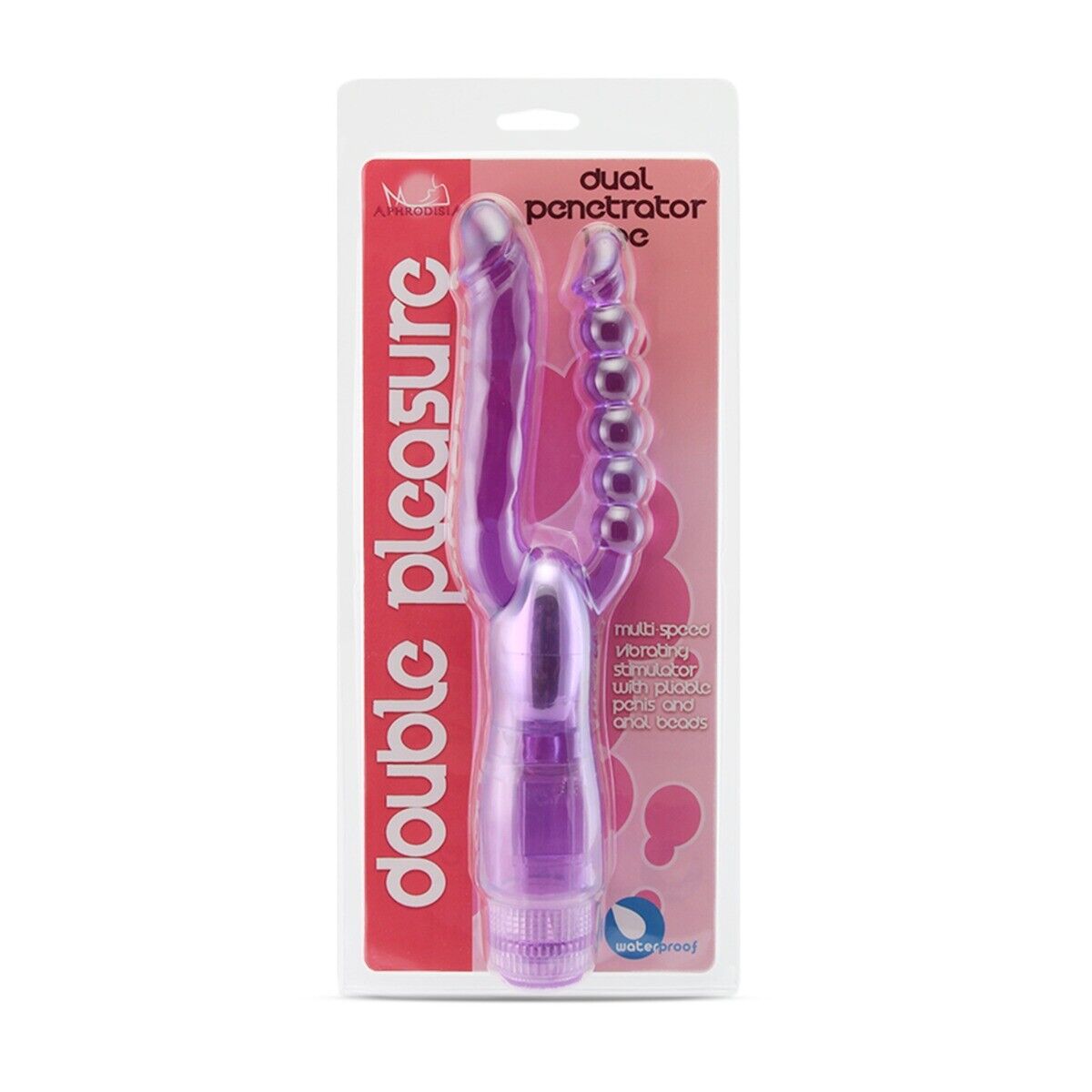 Vaginal Anal G-spot Dual Pleasure Double Penetration Vibrator Dildo DP Sex Toys