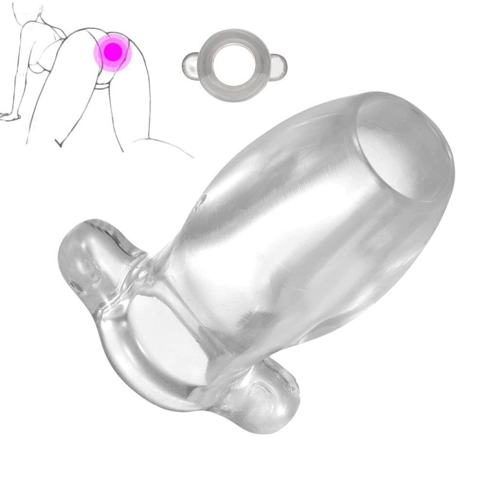 Clear View Soft Hollow Anus Anal Butt Plug Tunnel Dilator Speculum