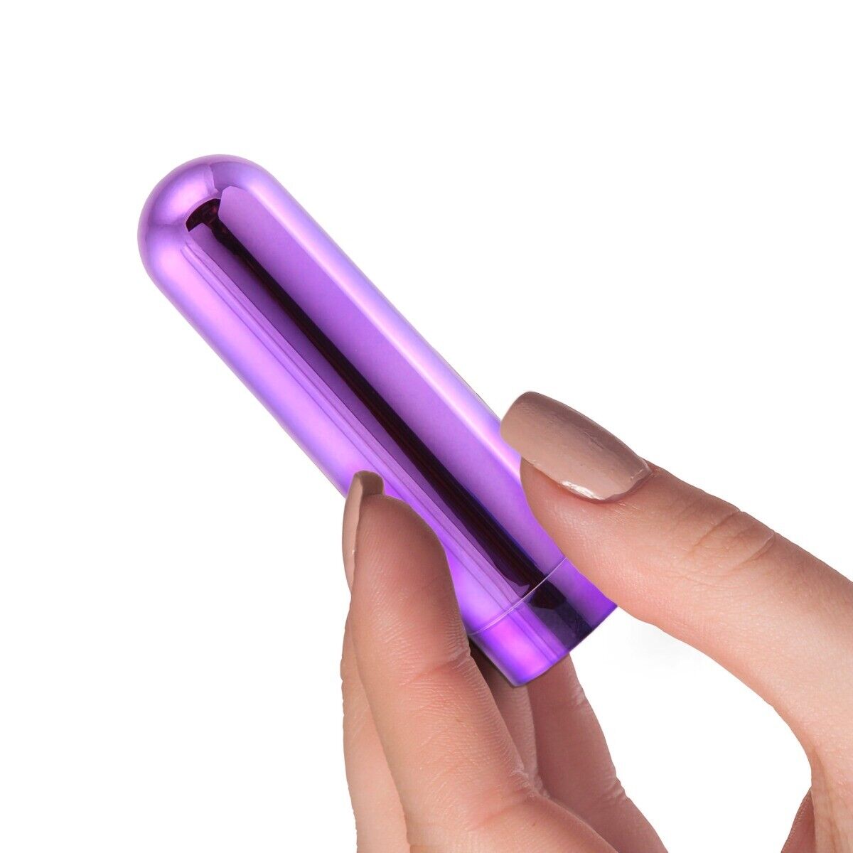 Metallic Purple Rechargeable Power Bullet Vibrator Beginner Sex Toys for Women