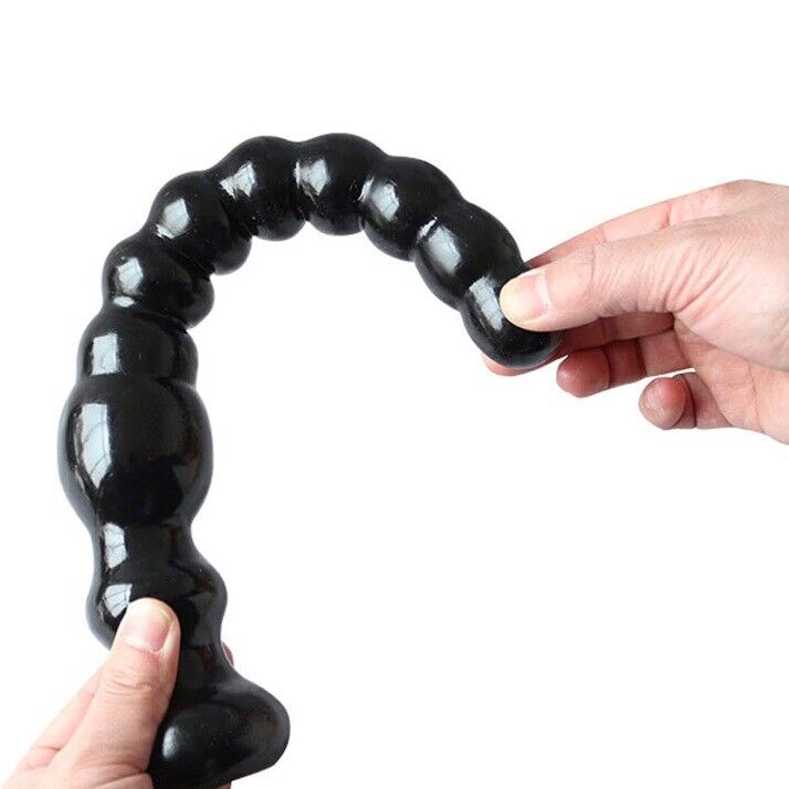 Soft Bendable Squeezable XL Extra Large Anal Butt Plug Beads Suction Cup