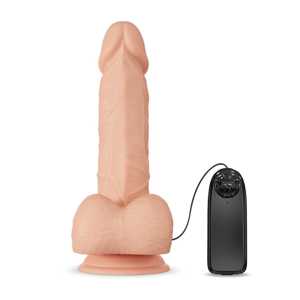 8.5" Vibrating Realistic G-spot Anal Dildo Dong Vibrator Strap-on Compatible