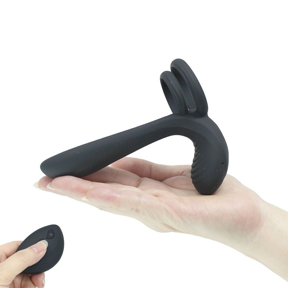 Wireless Vibrating Cock Armor Male Penis Extension Sleeve Ring Girth Enlarger