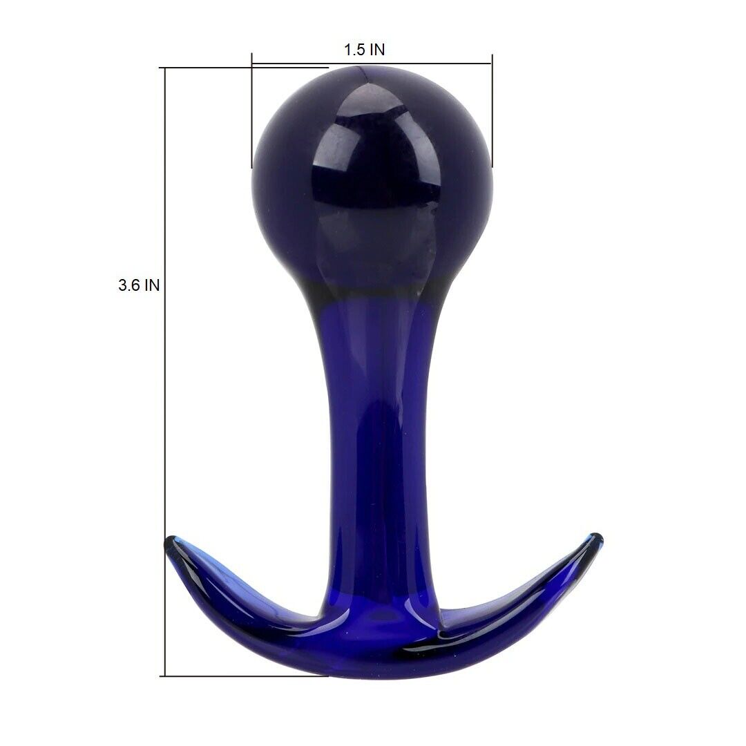 Glass Round Anal Butt Plug Dildo Beginner Anal Trainer Sex Toys