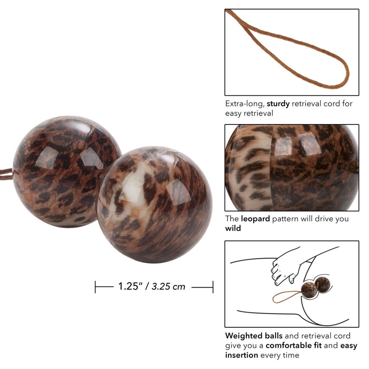 The Leopard Duotone Balls Vaginal Tightener Female Kegel Excercise Ben Wa Balls