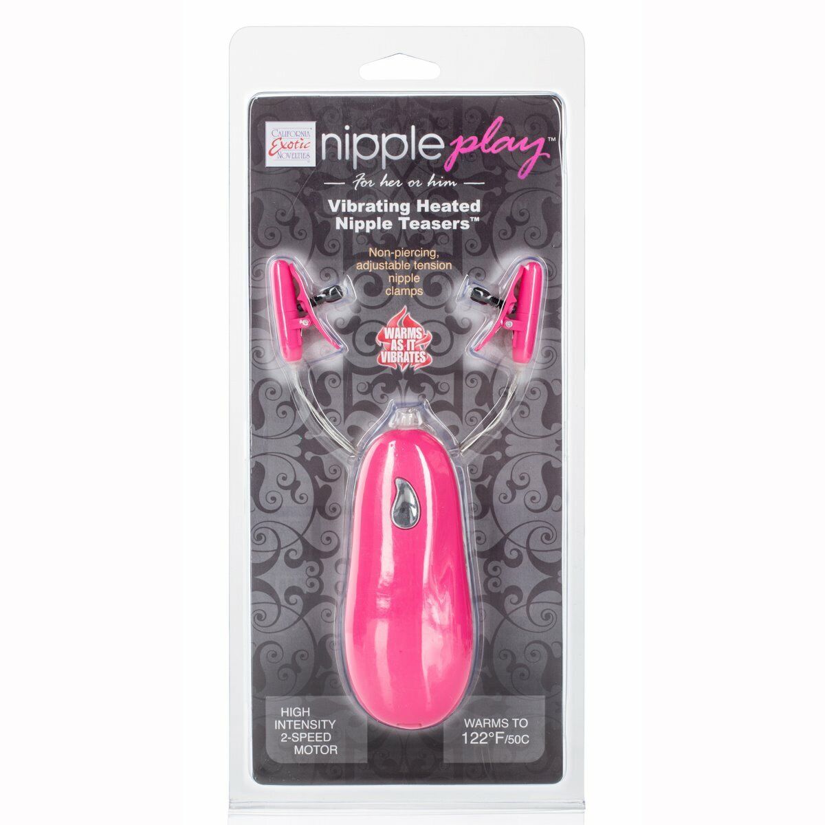 Vibrating Heated Nipple Clamps Vibe Vibrator SM Beginner Bondage Gear Sex Toy