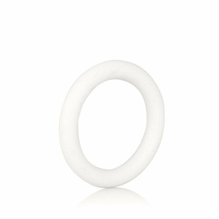 3 Stretchy Rubber Penis Scrotum Adornment Cock Rings Small Medium Large White