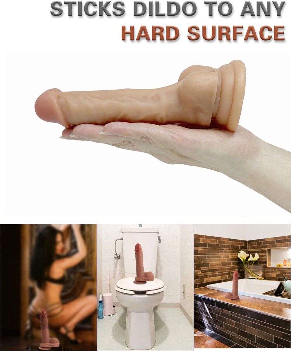 6.6" Slim Mini Realistic G-spot Anal Dildo Dong Cock with Balls Suction Cup