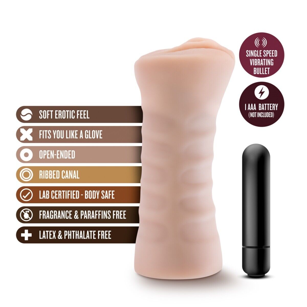 Vibrating Pocket Pussy Vagina Stroker Handjob Masturbator Sex Toys for Men