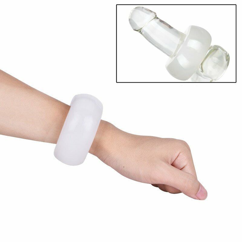 Thick Silicone Donut Penis Cock Ring Thrusting Buffer Bumper Stopper Ring