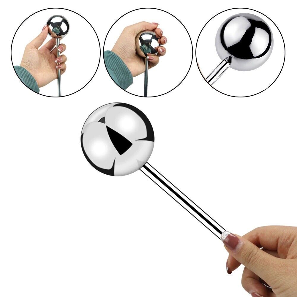 Stainless Steel Lollipop Vaginal Anal Beads Ball Probe G-spot Prostate Massager