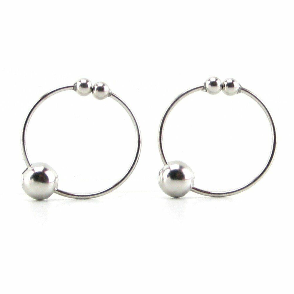 Non Piercing Nipple Bull Rings Silver Erotic Breast Body Jewelry