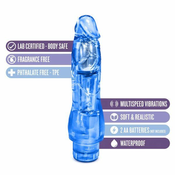 Waterproof Thick Jelly Realistic Vibrating Dildo Cock Vibe G-spot Anal Vibrator