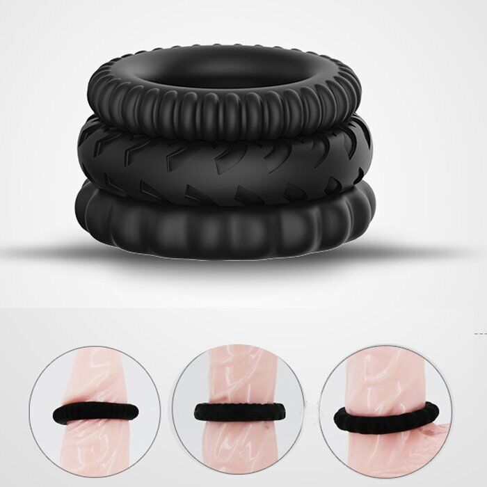 Stretchy Silicone Male Penis Enhancer Prolong Delay Sex Cock Ring for Men