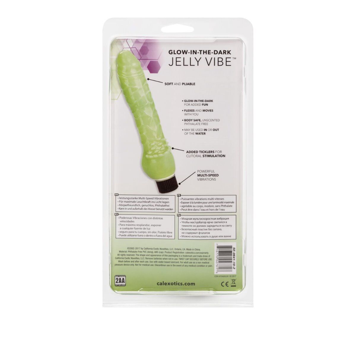 Glow in the Dark Jelly Realistic Vibrator Vibe G-spot Anal Dildo Dong Penis Cock