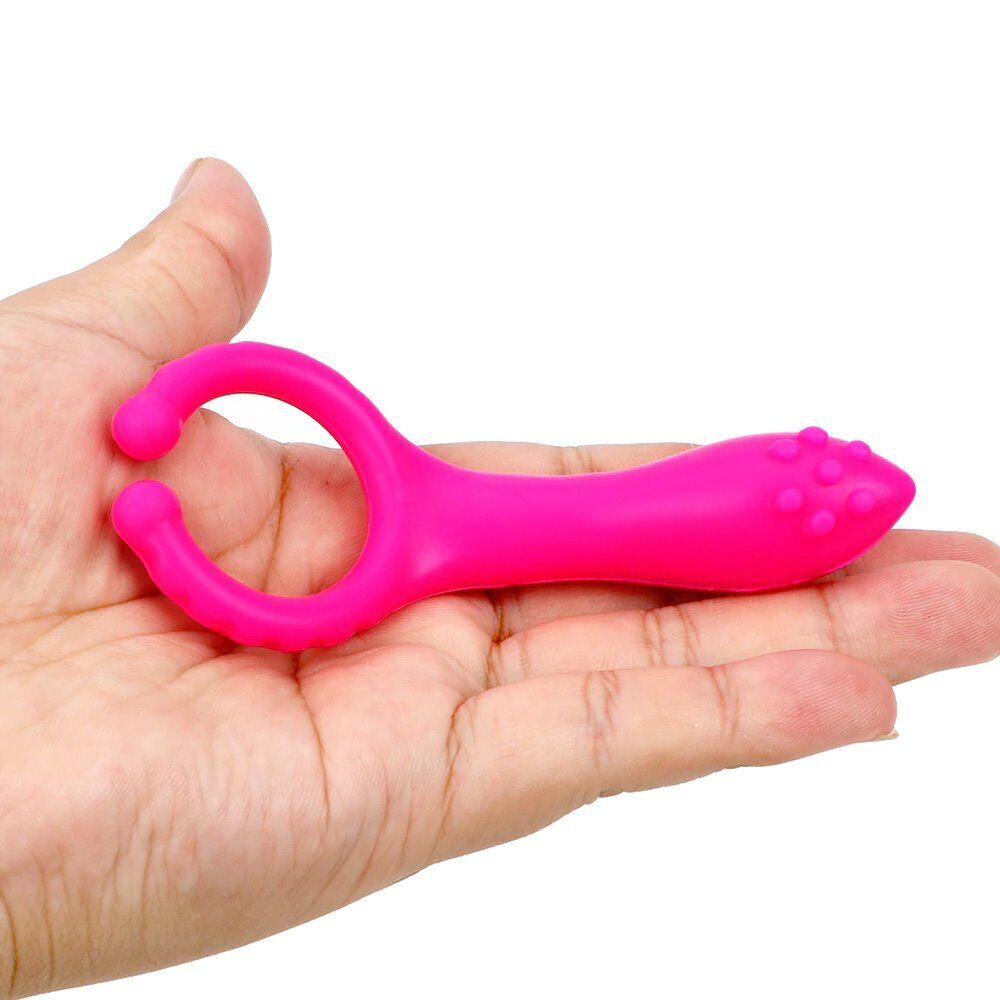 Wearable Vibrating Penis Clip Cock Ring G-spot Nipple Anal Vibe Couple Sex-toys