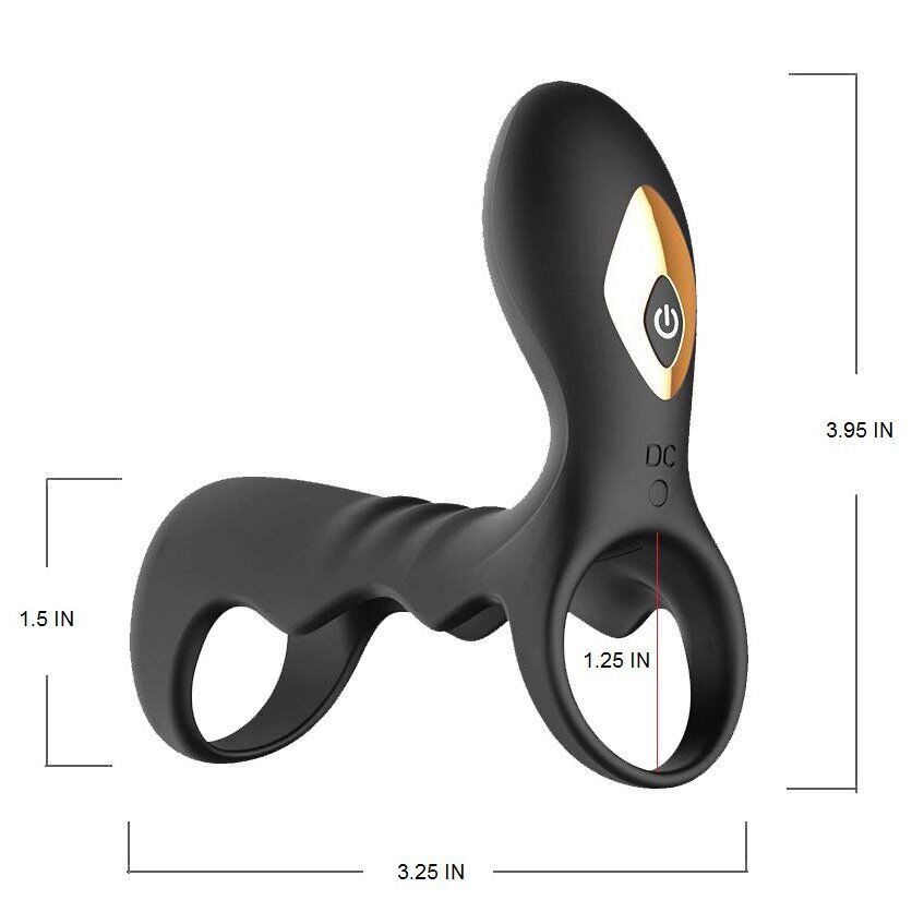 Wireless Remote Control Vibrating Penis Sleeve Cock Ring Cage Enhancer