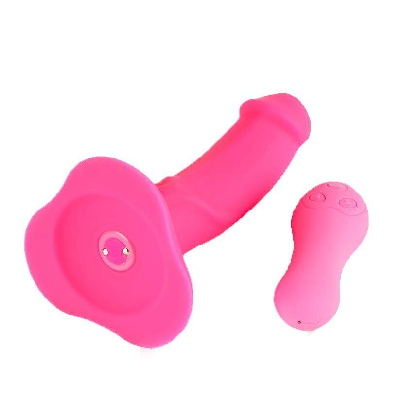 Wireless Remote Control Vibrating Strap-on Dildo Vibe Sex Toys for Women Lesbian