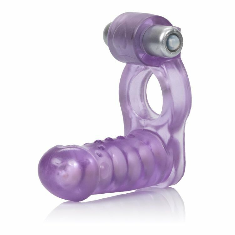 Vaginal Anal Double Penetrator Penetration DP Sex Toy Vibrating Penis Cock Ring