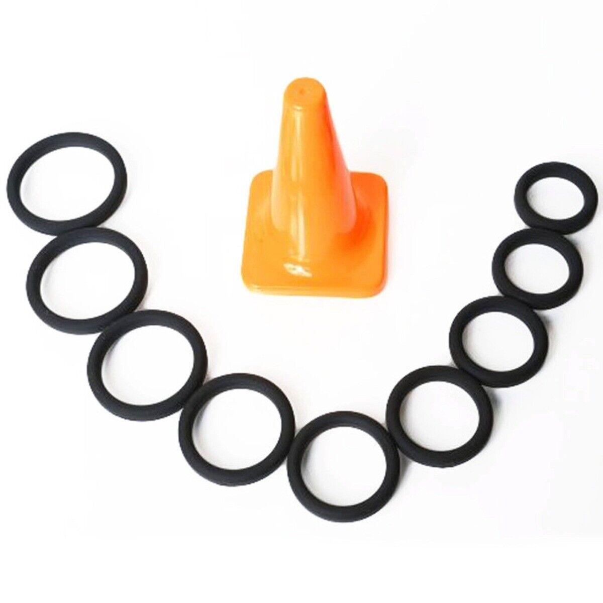 Perfect Fit Brand Play Zone 9 Xact-Fit Silicone Penis Enhancer Cock Rings Set