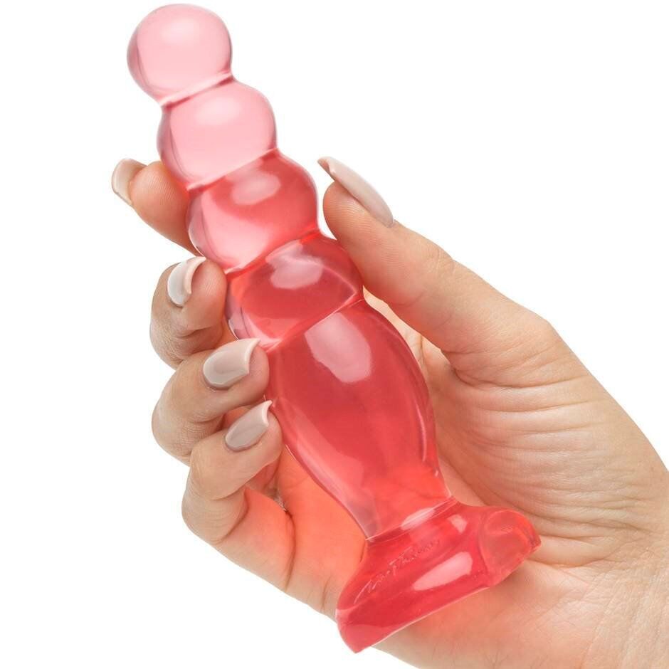 5.5" Crystal Jellies Jelly Anal Delight Anal Sex Butt Plug w/ Orgasm Beads