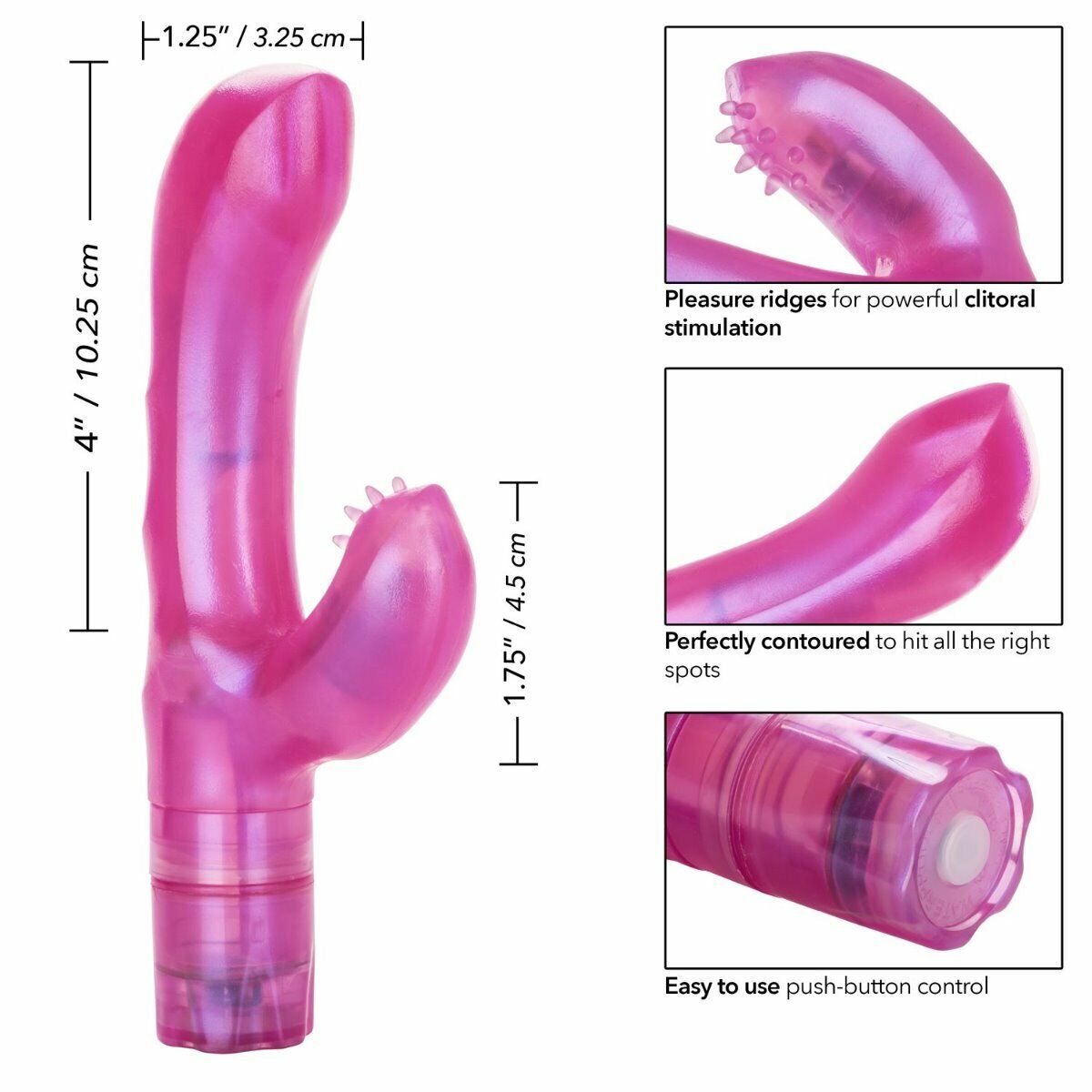 G-Kiss Vibrator Clit G-spot Dual Stimulator Vibe Sex-toys for Women