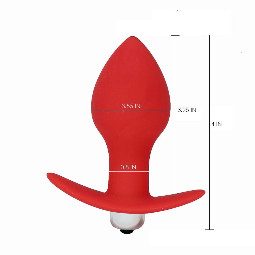 Silicone Vibrating Anal Butt Plug Vibrator Anal Trainer for Beginners Men Women