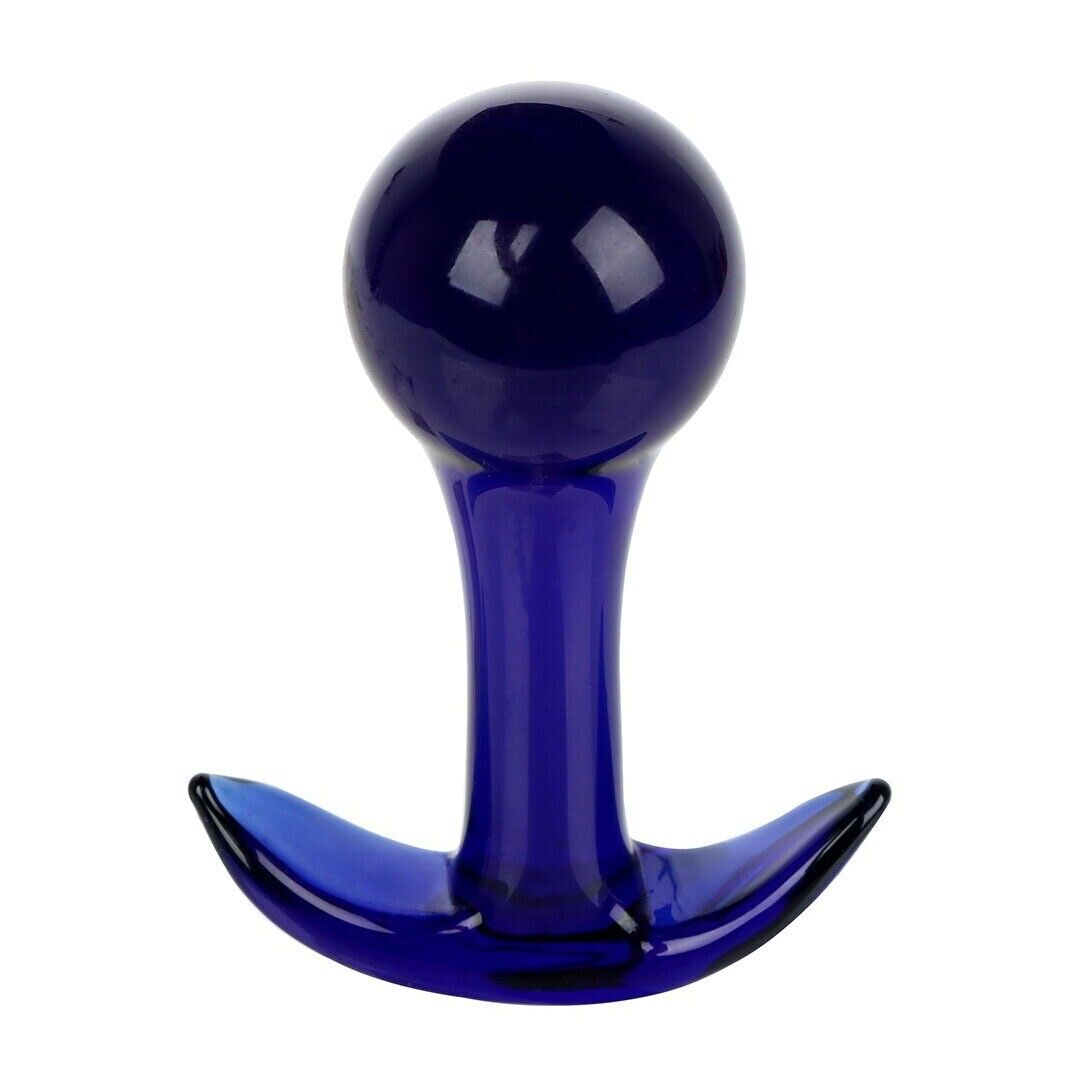 Glass Round Anal Butt Plug Dildo Beginner Anal Trainer Sex Toys