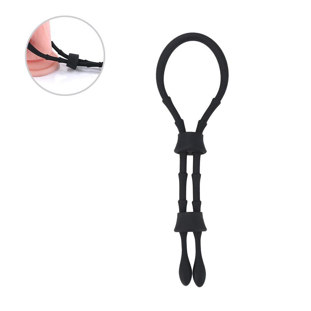 Silicone Lasso Male Erection Keeper Enhancer Prolong Delay Penis Cock Ring