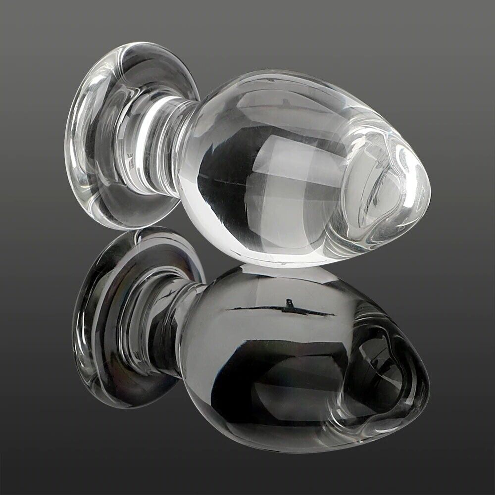 Thick Glass Anal Stretcher Butt Plug Dildo Anal Sex Toys for Men Women Couples