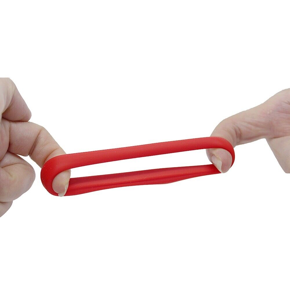 Red Stretchy Silicone Male Penis Enhancer Prolong Delay Sex Cock Ring for Men