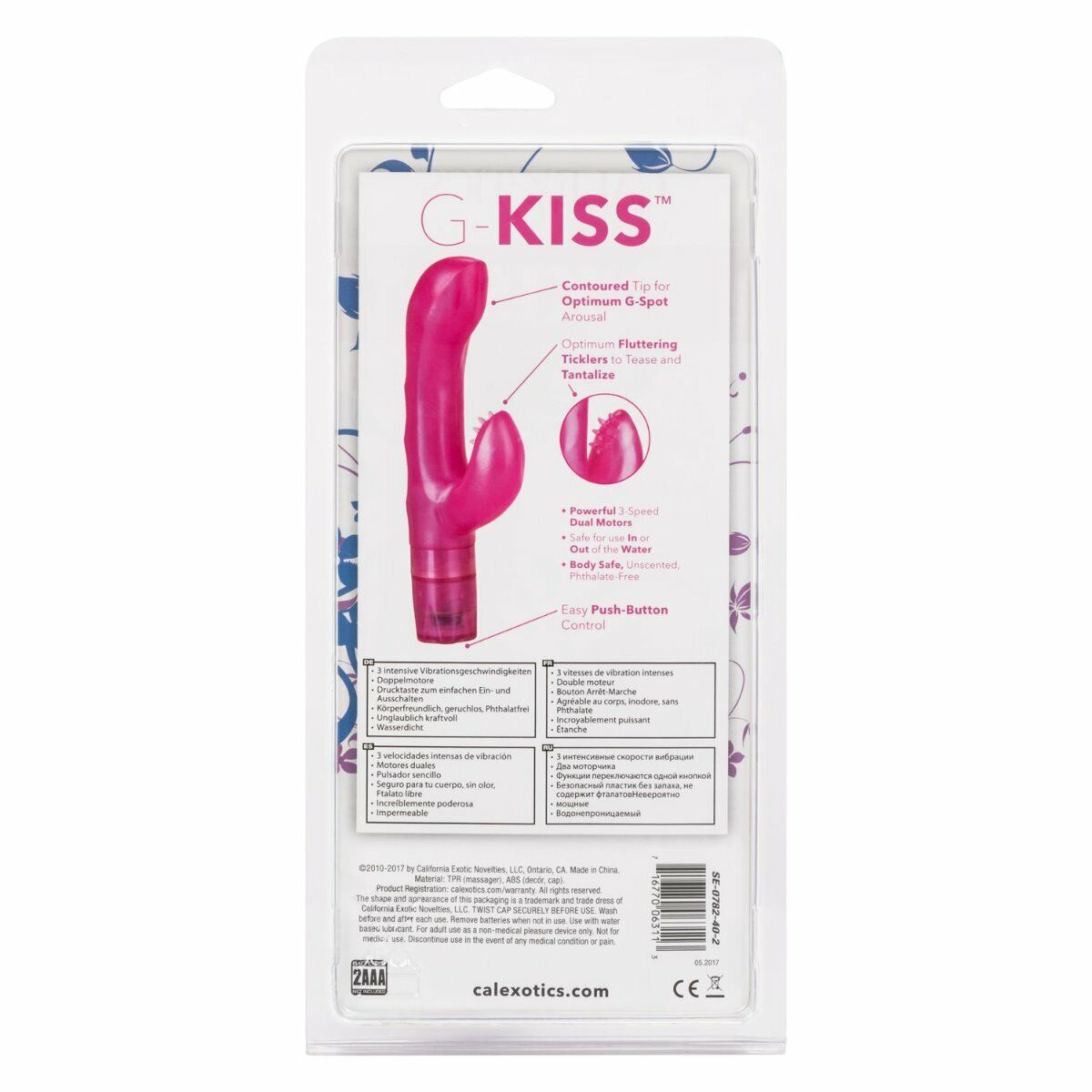 G-Kiss Vibrator Clit G-spot Dual Stimulator Vibe Sex-toys for Women