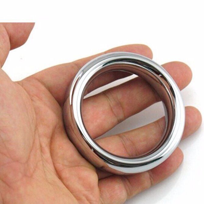 Stainless Steel Heavy Weight Penis Cock Ring Set Donut Band