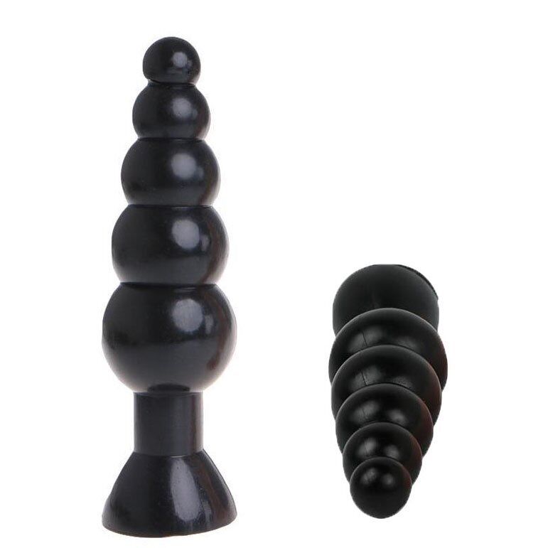 Soft Bendable Squeezable XL Extra Large Anal Butt Plug Beads Suction Cup