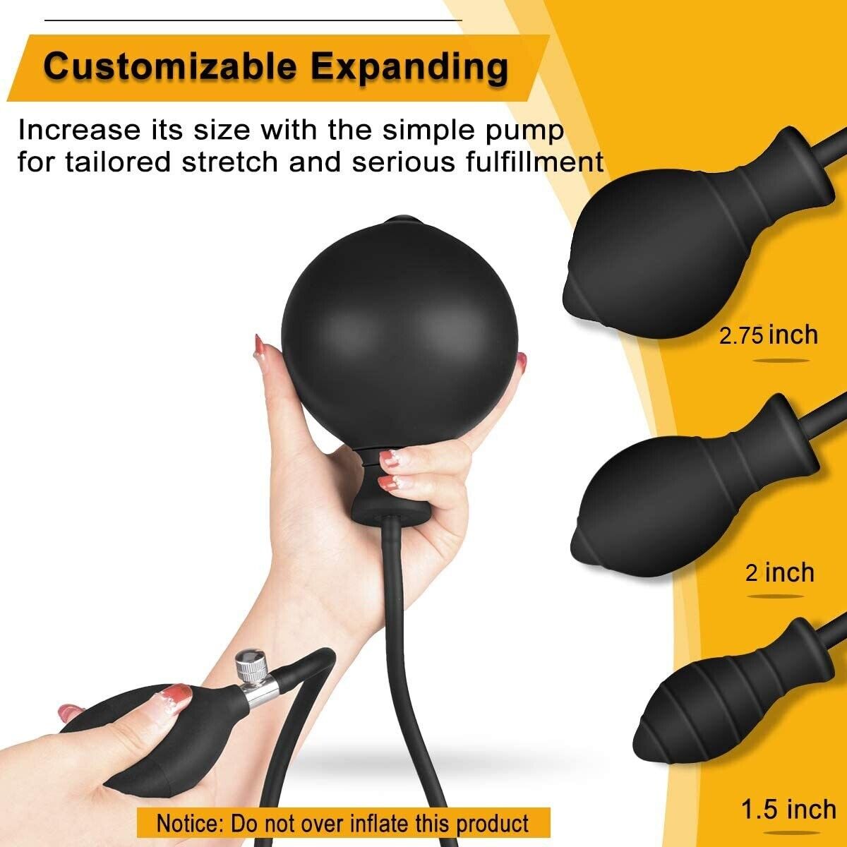 Inflatable Expandable Anal Balloon Butt Plug Anal Stretcher Stretching Sex Toys
