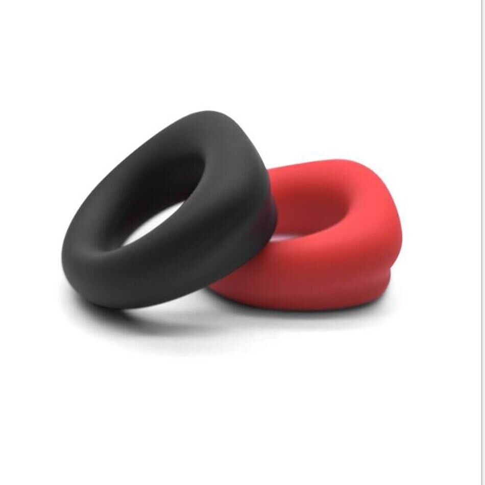 2pk Stretchy Silicone Male Penis Enhancer Prolong Delay Sex Cock Ring for Men