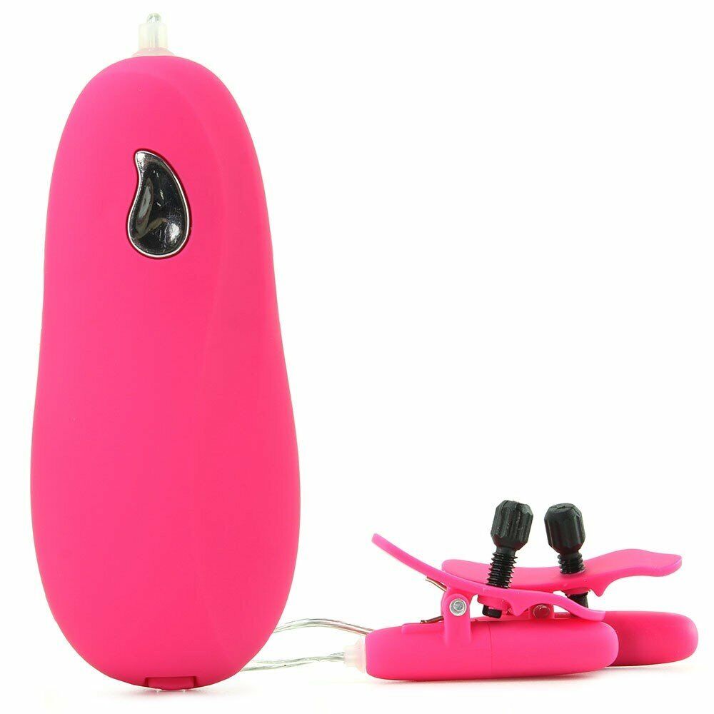 Vibrating Heated Nipple Clamps Vibe Vibrator SM Beginner Bondage Gear Sex Toy