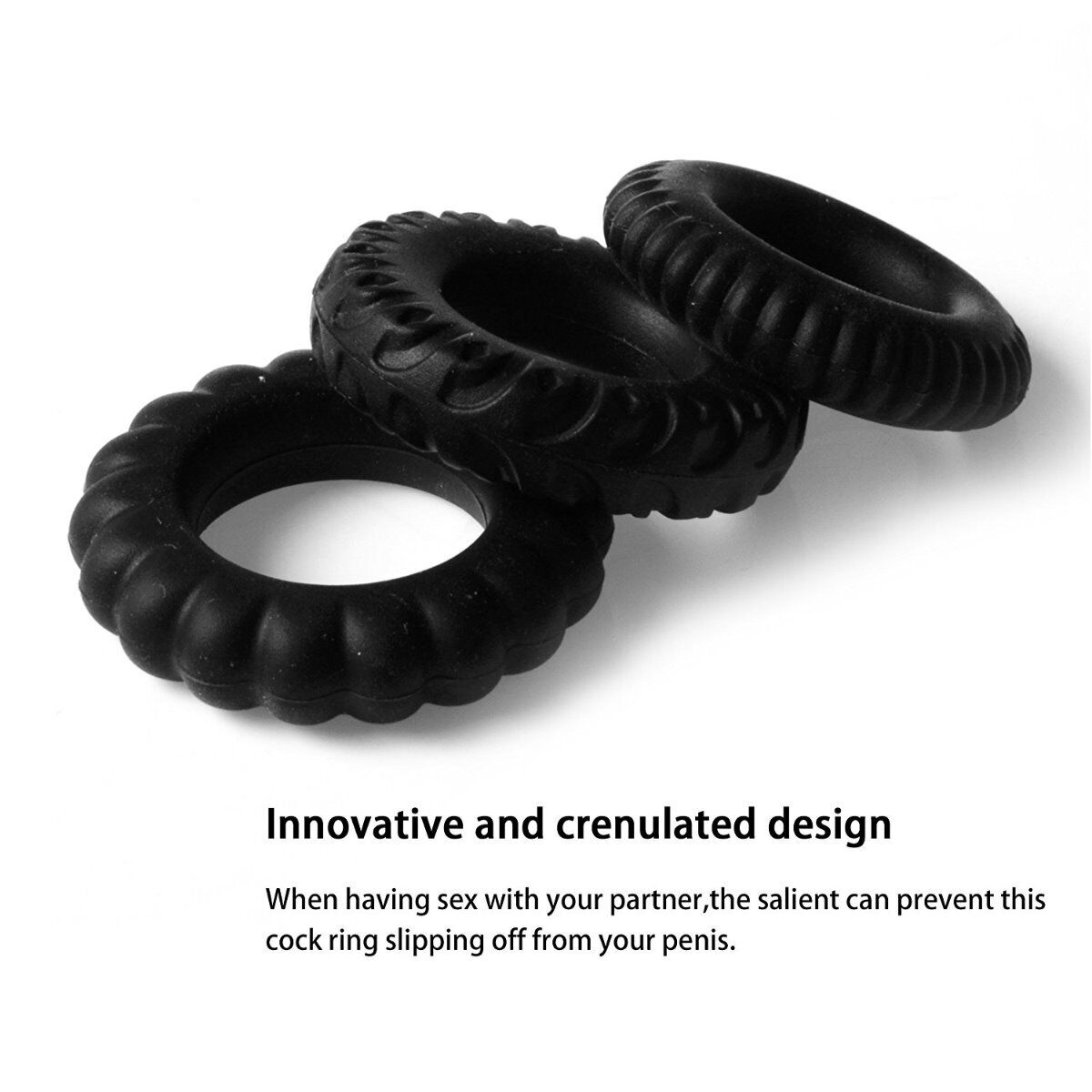 Stretchy Silicone Male Penis Enhancer Prolong Delay Sex Cock Ring for Men