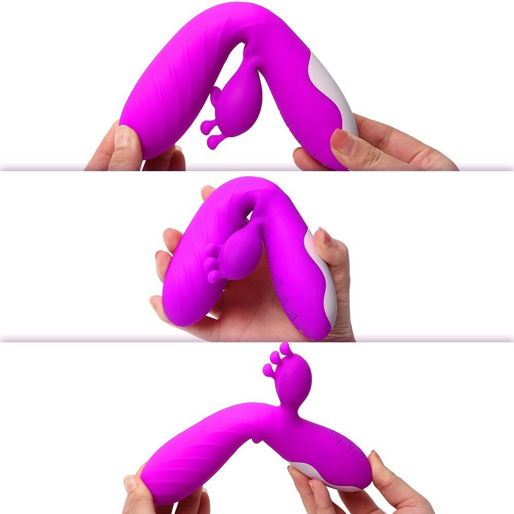 Silicone Rechargeable Clit G-spot Rabbit Vibrator Sex-toys for Women Couples