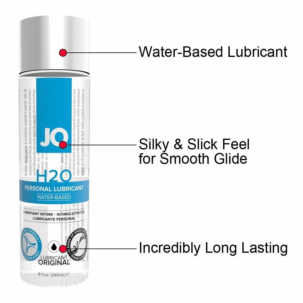 System JO H2O Water Based Personal Lubricant Massage Lube Body Glide 8 oz