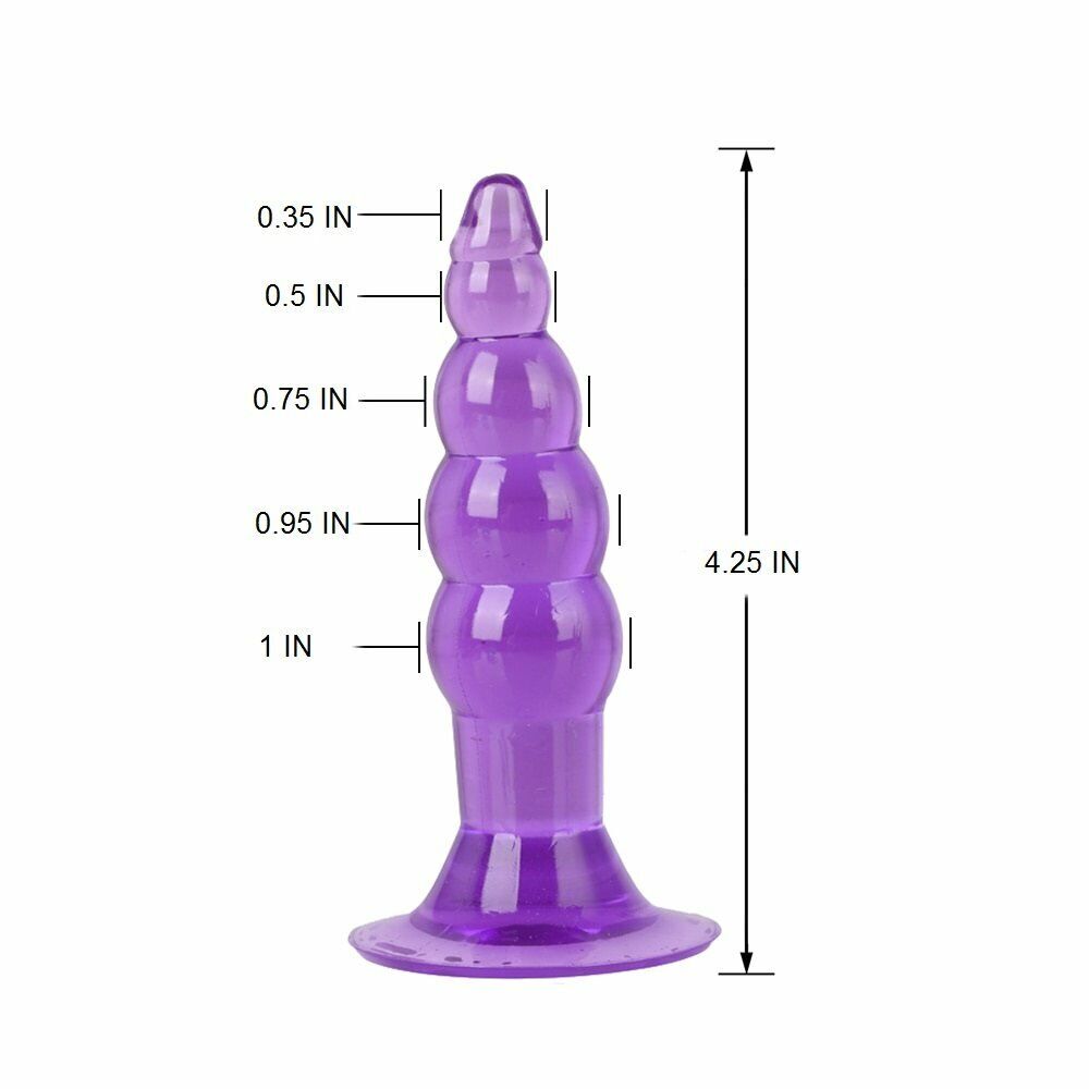 Soft Jelly Beginner Anal Beads Butt Plug Anal Sex Toys for Women Men Couples