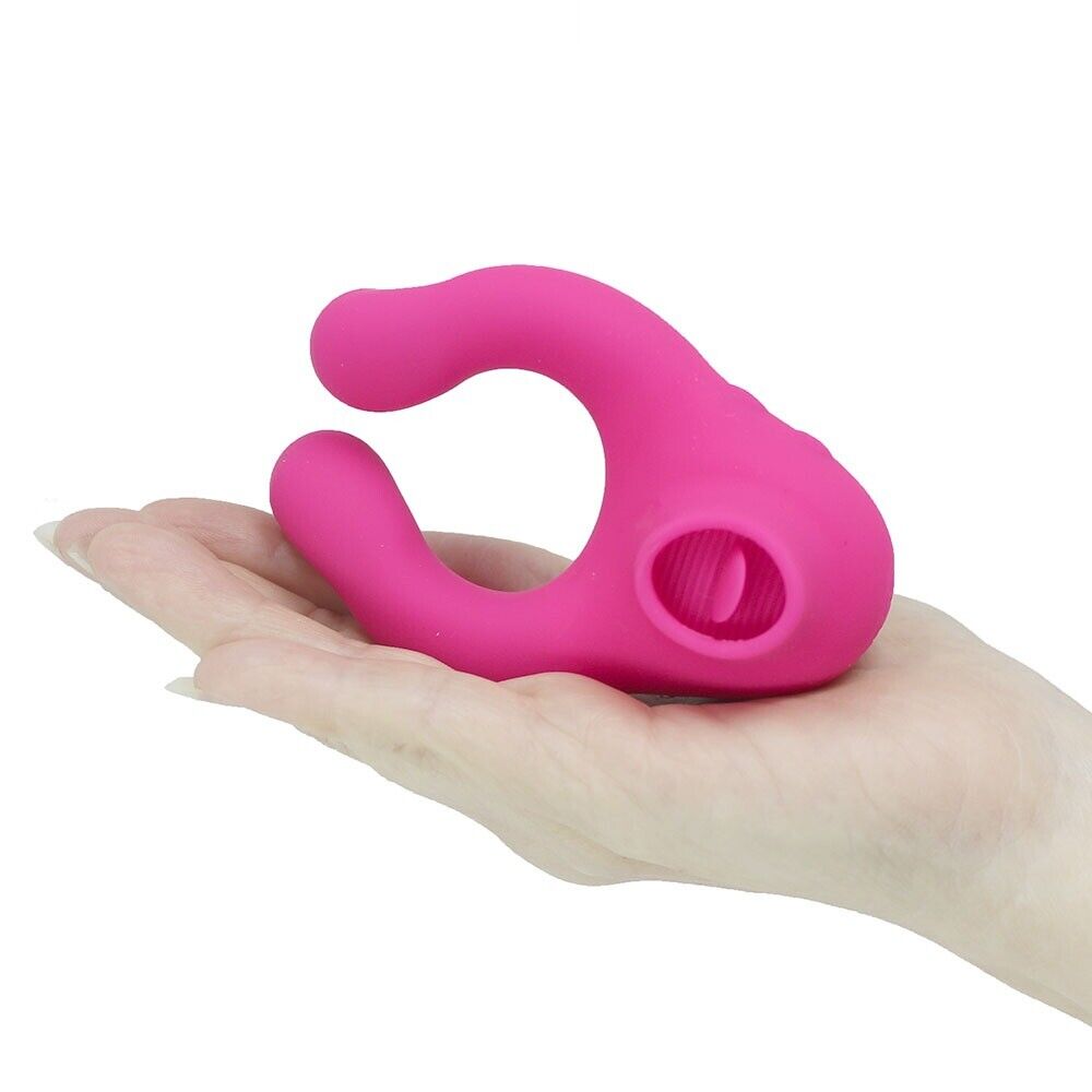 Wireless Remote Control Clit Licking Vibator Penis Cock Ring Couple Sex Toys