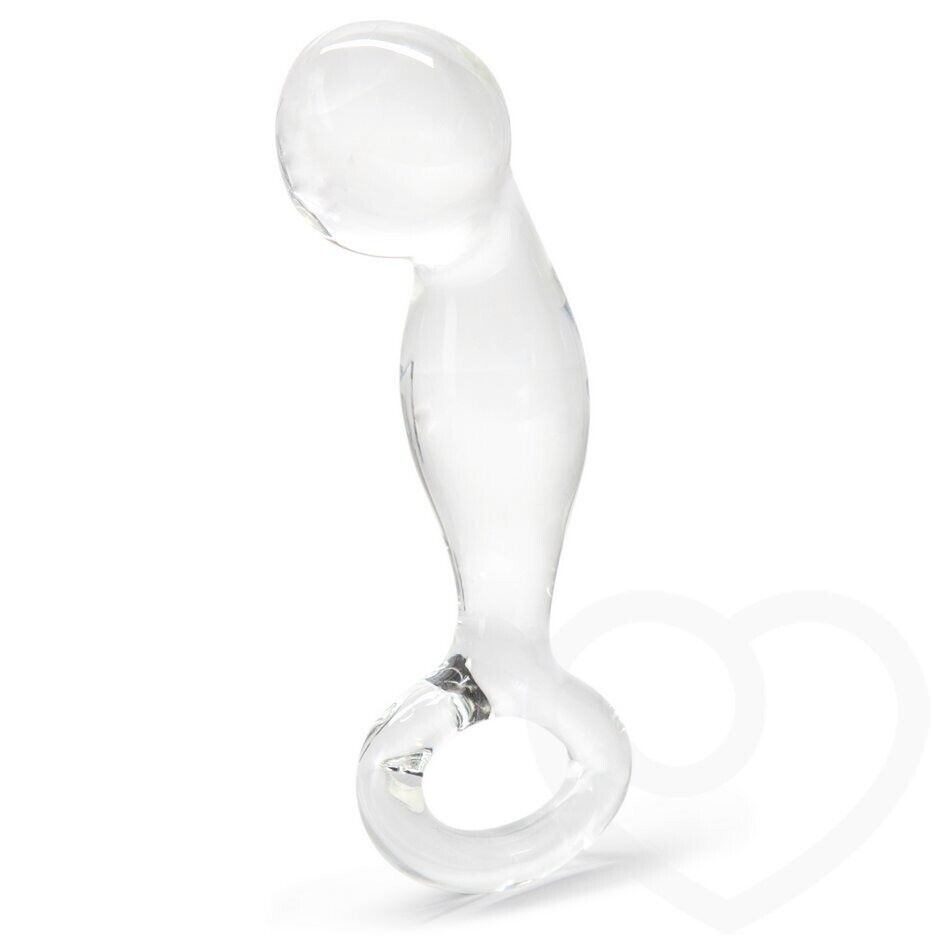 Curved Glass Anal Sex P-spot Proble Butt Plug Prostate Massager for Men