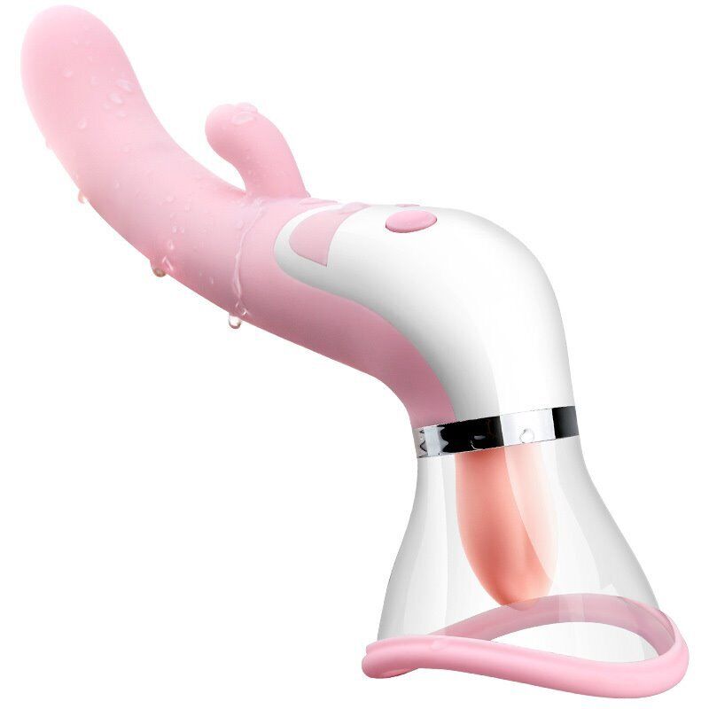 Automatic Tongue Oral Sex Clit Nipple Vaginal Pussy Pump Sucker G-spot Vibrator