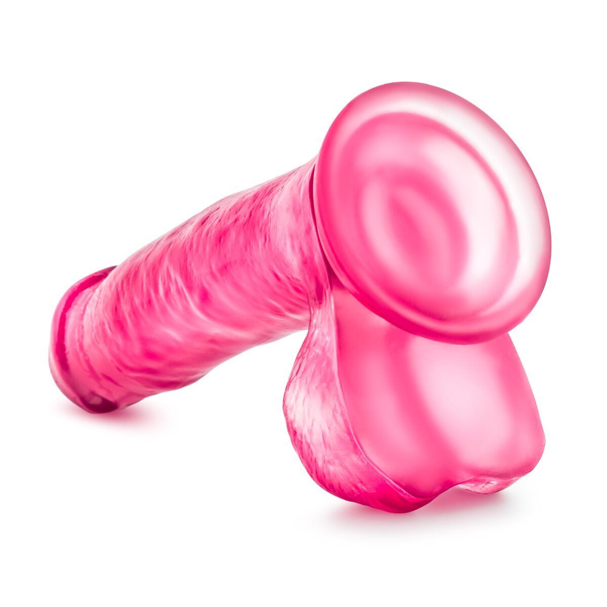 Realistic Jelly Dildo Dong Cock Balls Suction Cup Strap-on Harness Compatible