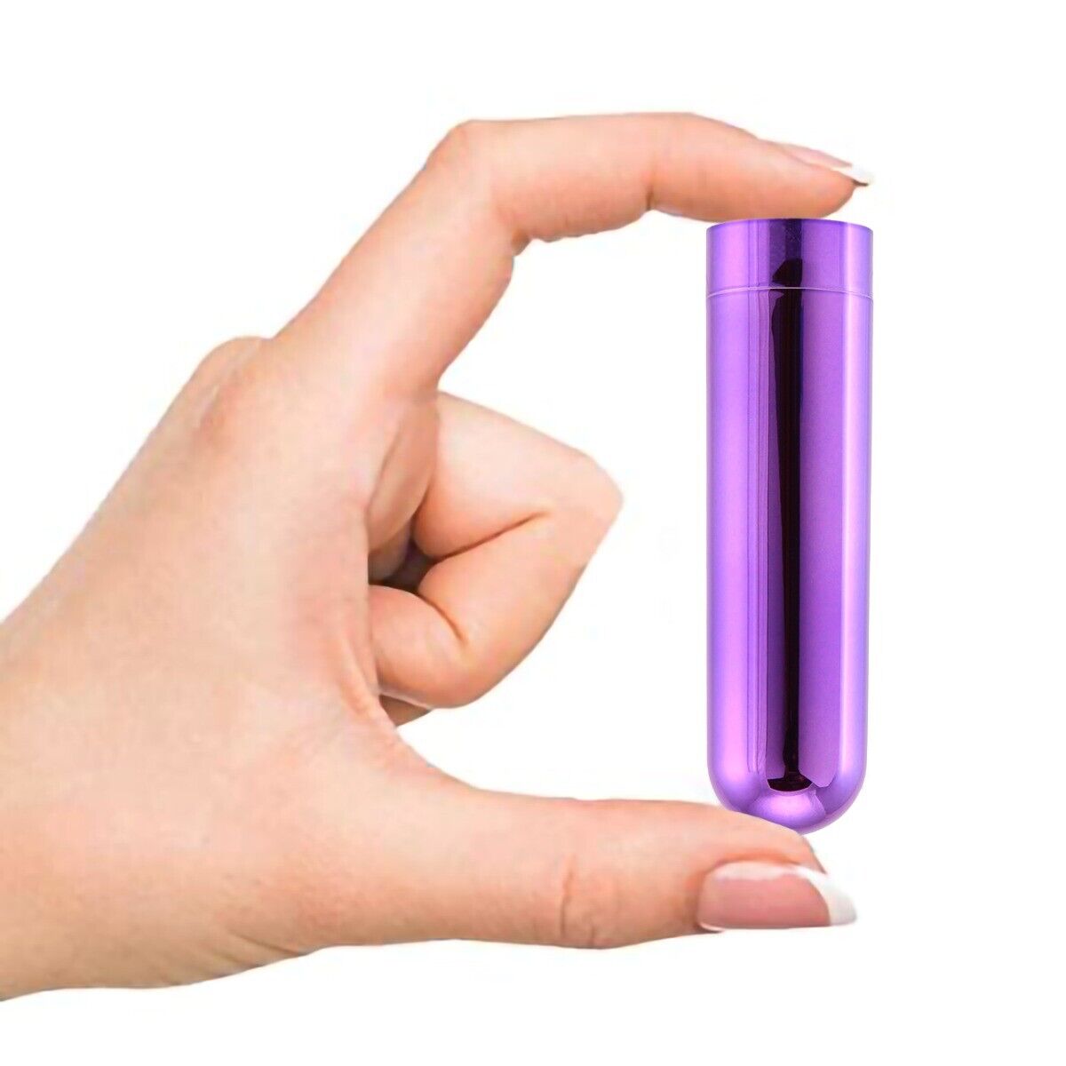 Metallic Purple Rechargeable Power Bullet Vibrator Beginner Sex Toys for Women