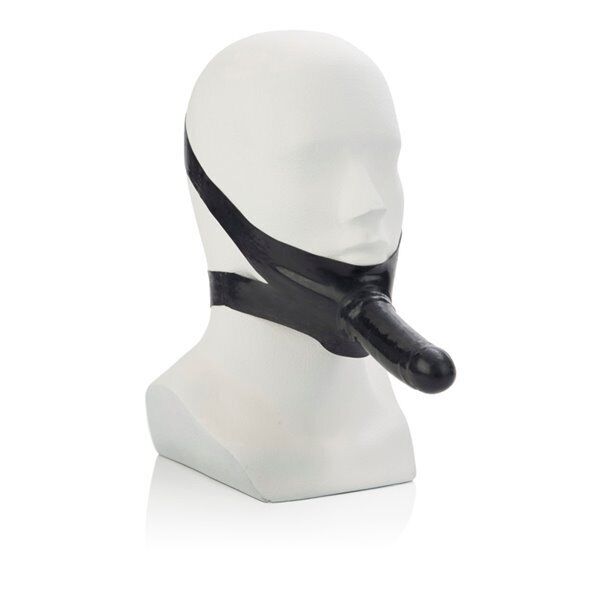 Accommodator Chin Strap-on Vaginal Anal Dildo Dong Cock Oral Sex Accessory