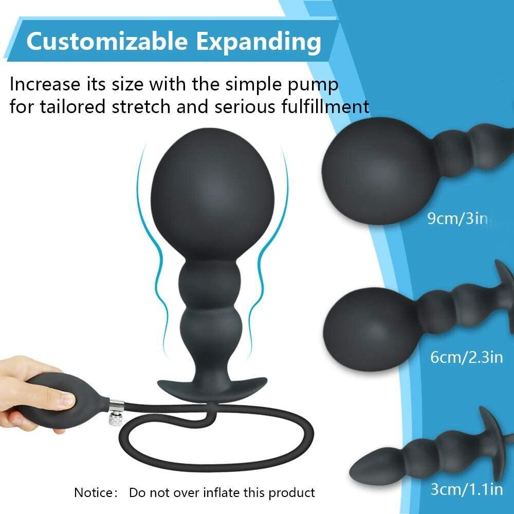 Inflatable Expandable Anal Balloon Butt Plug Anal Stretcher Stretching Sex Toys