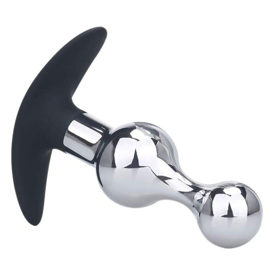 Wearable Metal Silicone Butt Plug Anal Plug Ass Stretcher Dildo Sex Toys