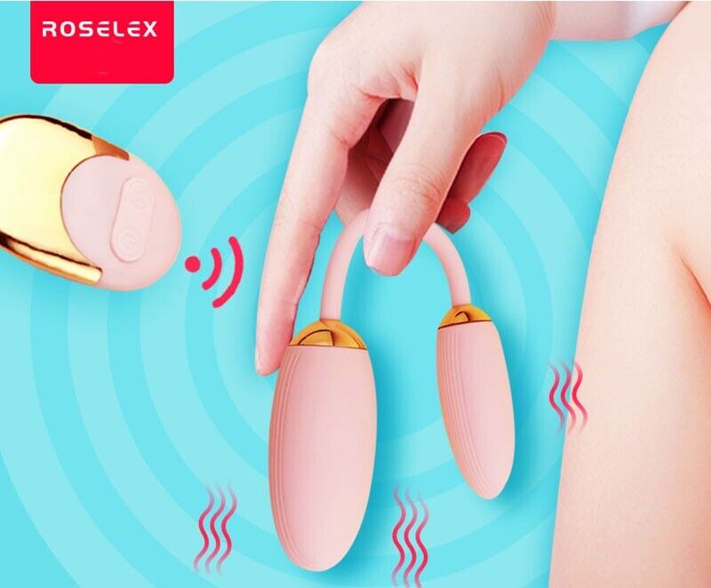 Wireless Remote Control Vaginal Anal Double Egg Bullet Vibe Vibrator DP Sex Toy