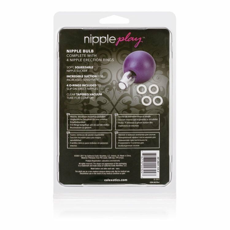 Nipple Bulb Sucker Suction Pump w/ Erection Rings SM Fetish Bondage Sex Toy